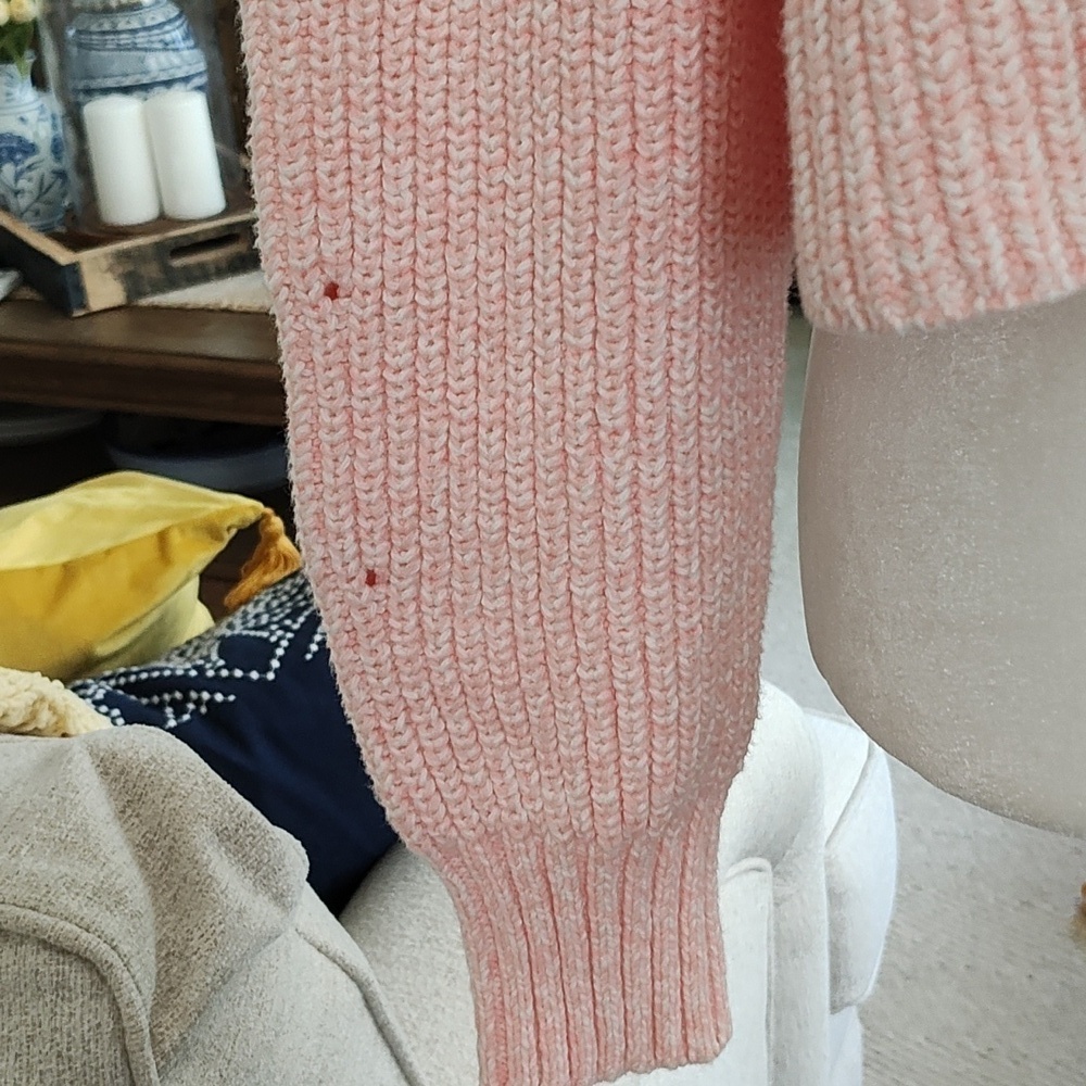 New Club Monaco Pink Crop Sweater Size M - Picture 9 of 13
